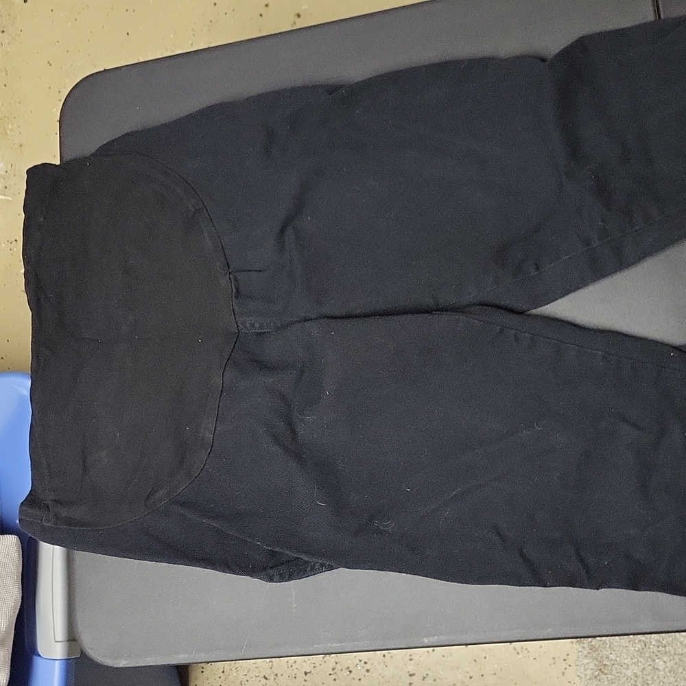Baby and Me Black Denim Straight Leg, Pull-on Maternity Jeans
